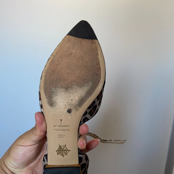 Charlotte Olympia Kitty Leopard D'orsay Flats - Picture 6 of 7